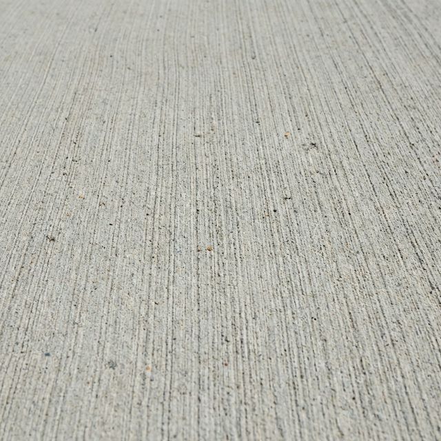Close up of standard broom finish concrete