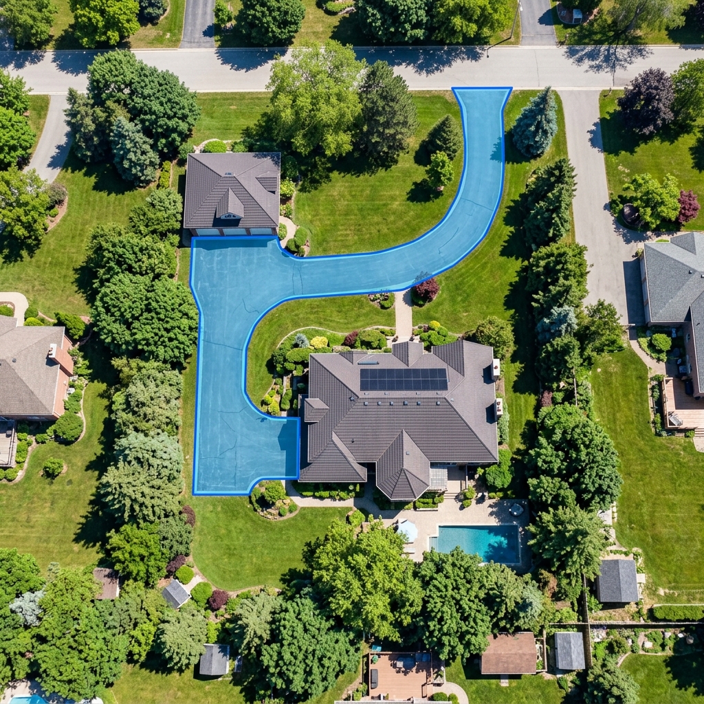 Driveway satellite mapping